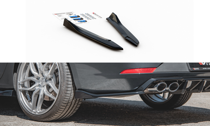 Heck Ansatz Flaps Diffusor V.3 für Seat Leon Cupra Mk3 FL Sportstourer Carbon Look