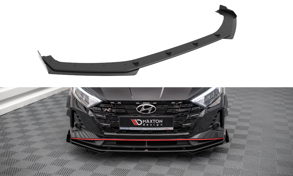 Street Pro Front Ansatz für +Flaps für V.1 + Flaps Hyundai I20 N Mk3 schwarz Hochglanz