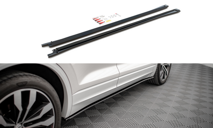 Seitenschweller Ansatz für Volkswagen Touareg R-line Mk3 schwarz Hochglanz