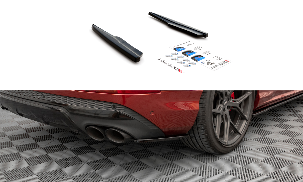 Heck Ansatz Flaps Diffusor für Audi SQ7 /Q7 S-Line Mk2 (4M) Facelift  schwarz matt