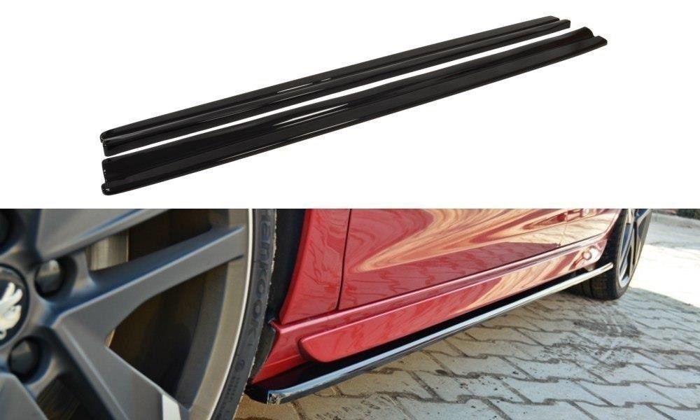 Seitenschweller Ansatz für PEUGEOT 308 II GTI schwarz matt
