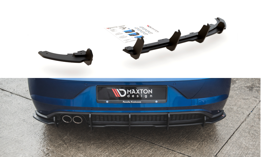 Robuste Racing Diffusor Heck Ansatz für Volkswagen Polo GTI Mk6