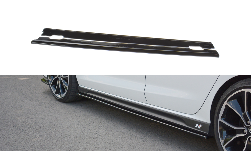Seitenschweller Ansatz für V.1 für Hyundai I30 N Mk3 Hatchback / Fastback schwarz matt