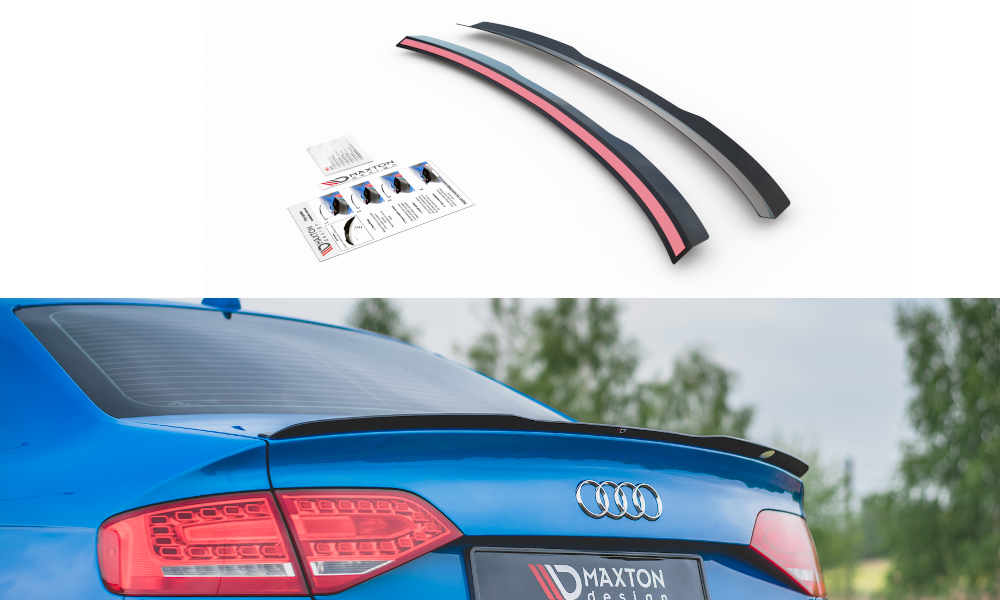 Spoiler CAP für Audi A4 / A4 S-Line B8 / B8 FL Limousine Carbon Look