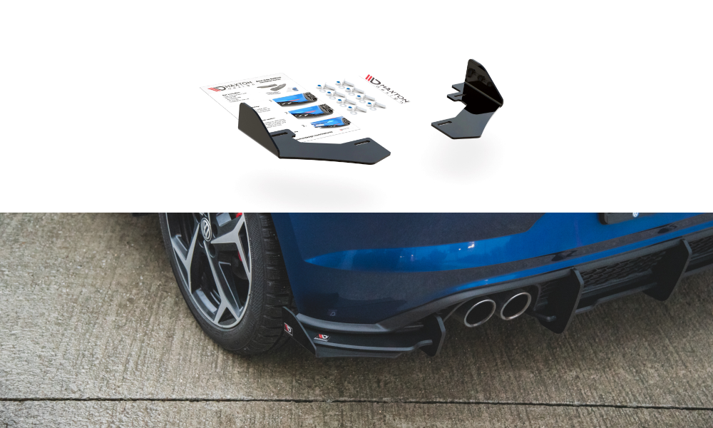 Hintere Seiten Flaps für Volkswagen Polo GTI Mk6 schwarz Hochglanz