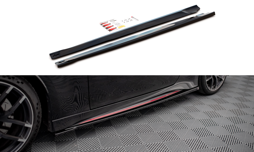 Seitenschweller Ansatz für V.1 für Nissan 370Z Nismo Facelift Carbon Look
