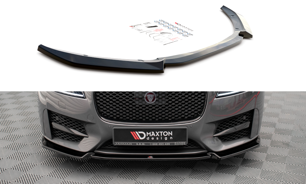Front Ansatz V.2 für Jaguar XF R-Sport Mk2 schwarz matt