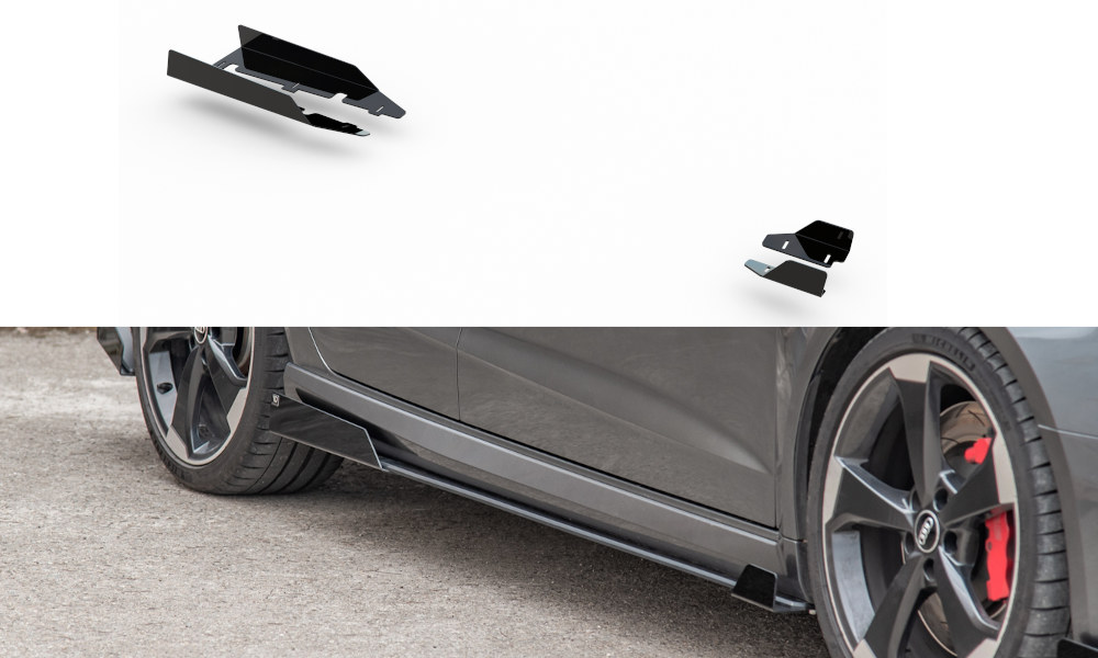 Side Flaps Audi RS3 8V Sportback schwarz Hochglanz