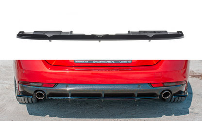 Mittlerer Diffusor Heck Ansatz für(mit einem vertikalem balken)  Peugeot 508 SW Mk2 schwarz Hochglanz