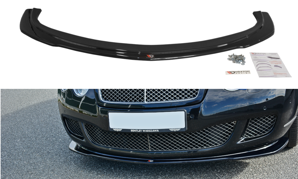 Front Ansatz V.1 für BENTLEY CONTINENTAL GT schwarz Hochglanz