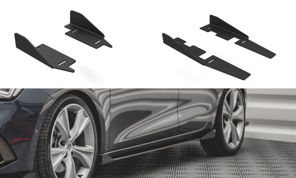 Side Flaps Seat Leon FR Mk4 schwarz Hochglanz