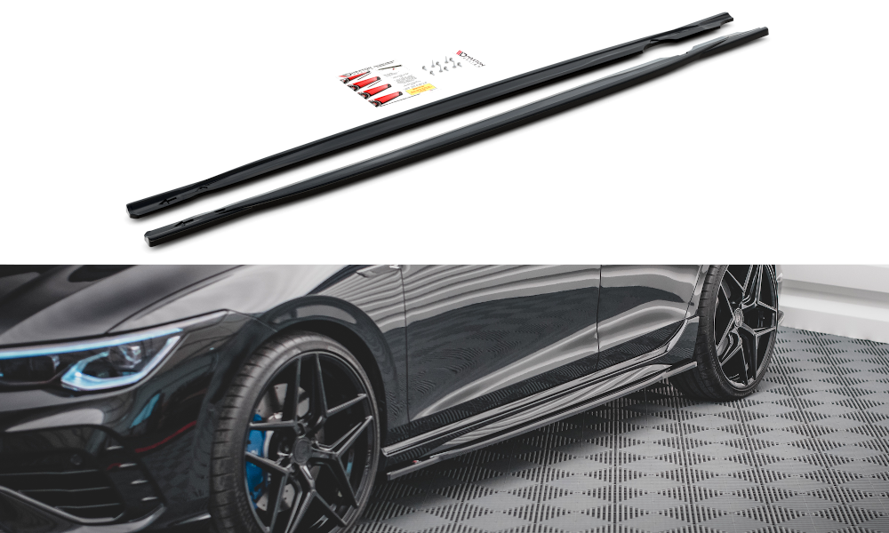 Seitenschweller Ansatz für V.1 für Volkswagen Golf R Mk8 Carbon Look