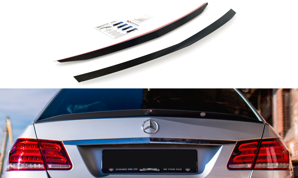Spoiler CAP für Mercedes-Benz E63 AMG / AMG-Line Limousine W212 Facelift schwarz Hochglanz