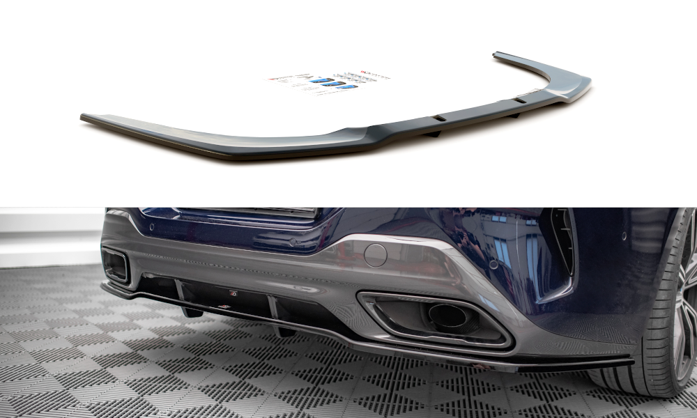 Mittlerer Diffusor Heck Ansatz DTM Look für BMW 8 Gran Coupe M-Paket G16 schwarz matt