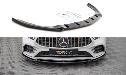 Front Ansatz V.5 für Mercedes A35 AMG / AMG-Line W177  schwarz matt