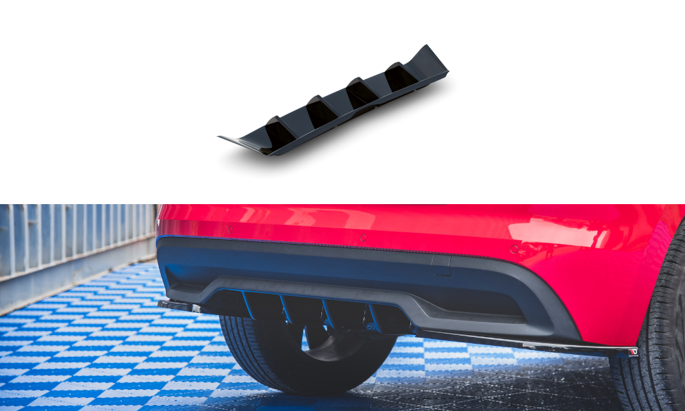 Diffusor Heck Ansatz für Skoda Kamiq schwarz matt