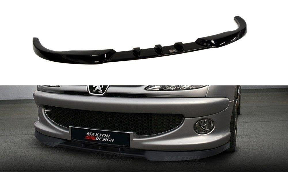 Front Ansatz für PEUGEOT 206 (für: CC, RC, GTI, S16, XSI, XS, SPORT) schwarz matt