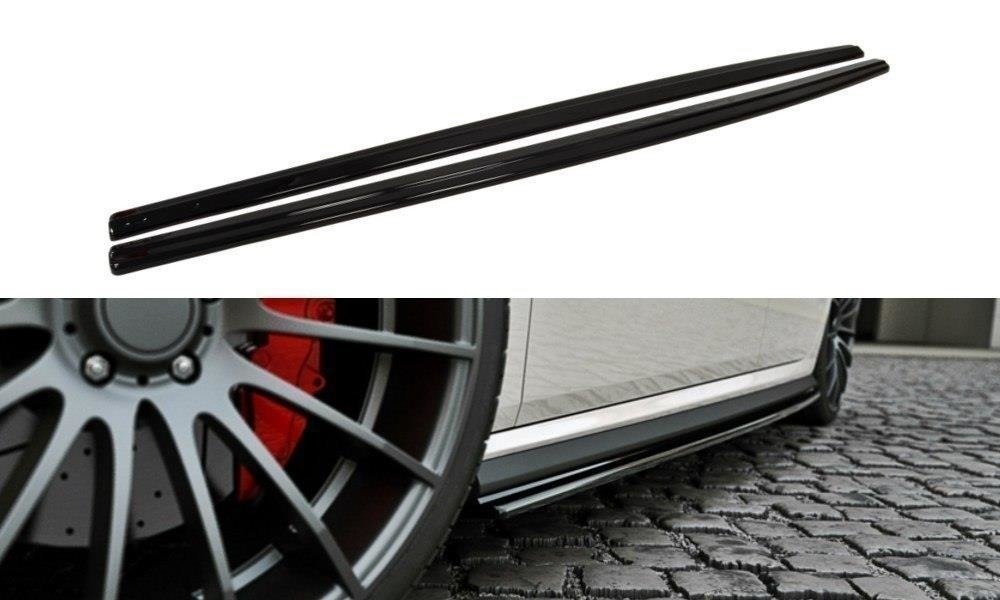 Seitenschweller Ansatz für VW POLO MK5 GTI Facelift schwarz matt