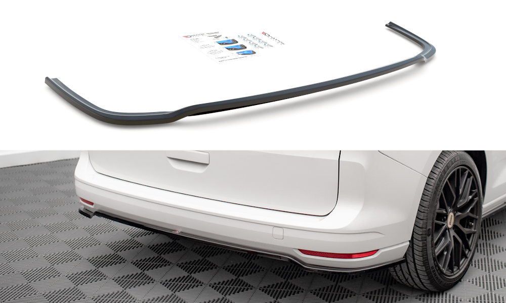Mittlerer Diffusor Heck Ansatz für Volkswagen Caddy Mk5 Carbon Look