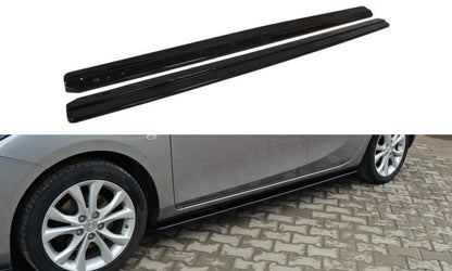 Seitenschweller Ansatz für MAZDA 3 MK2 SPORT (vor Facelift) schwarz matt
