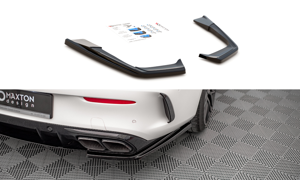 Heck Ansatz Flaps Diffusor für Mercedes-AMG C 63 AMG Coupe C205 Facelift Carbon Look