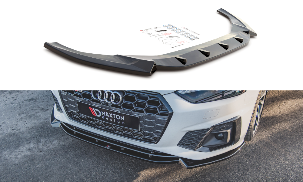 Front Ansatz V.2 für Audi S5 / A5 S-Line F5 Facelift schwarz Hochglanz