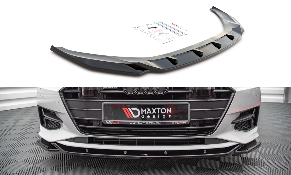 Front Ansatz V.1 für Audi A7 C8 schwarz Hochglanz