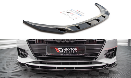 Front Ansatz V.1 für Audi A7 C8 schwarz Hochglanz