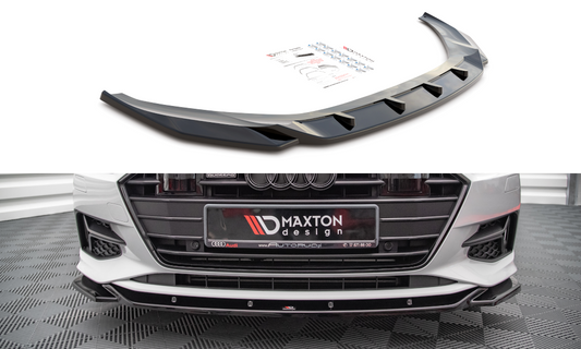 Front Ansatz V.1 für Audi A7 C8 schwarz Hochglanz