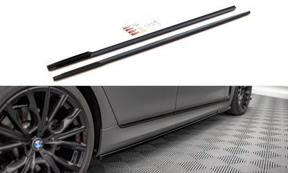 Seitenschweller Ansatz für BMW 7 M-Paket G11 Facelift Carbon Look