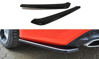 Heck Ansatz Flaps Diffusor für Audi A7 S-Line C7 FL schwarz matt