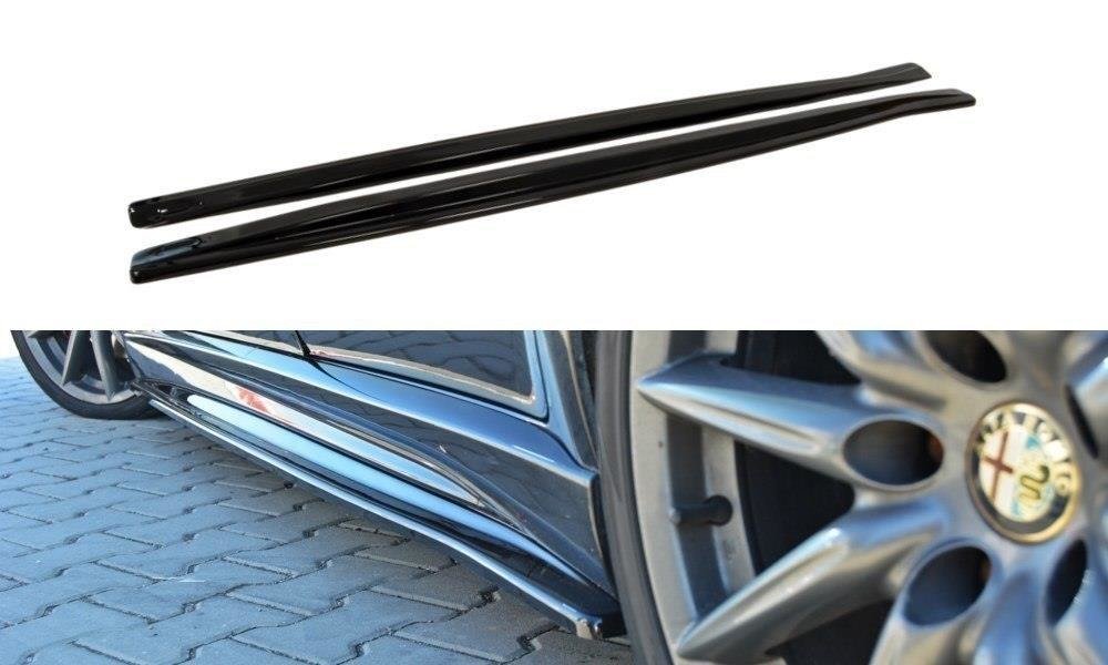 Seitenschweller Ansatz für ALFA ROMEO 159 TI schwarz Hochglanz