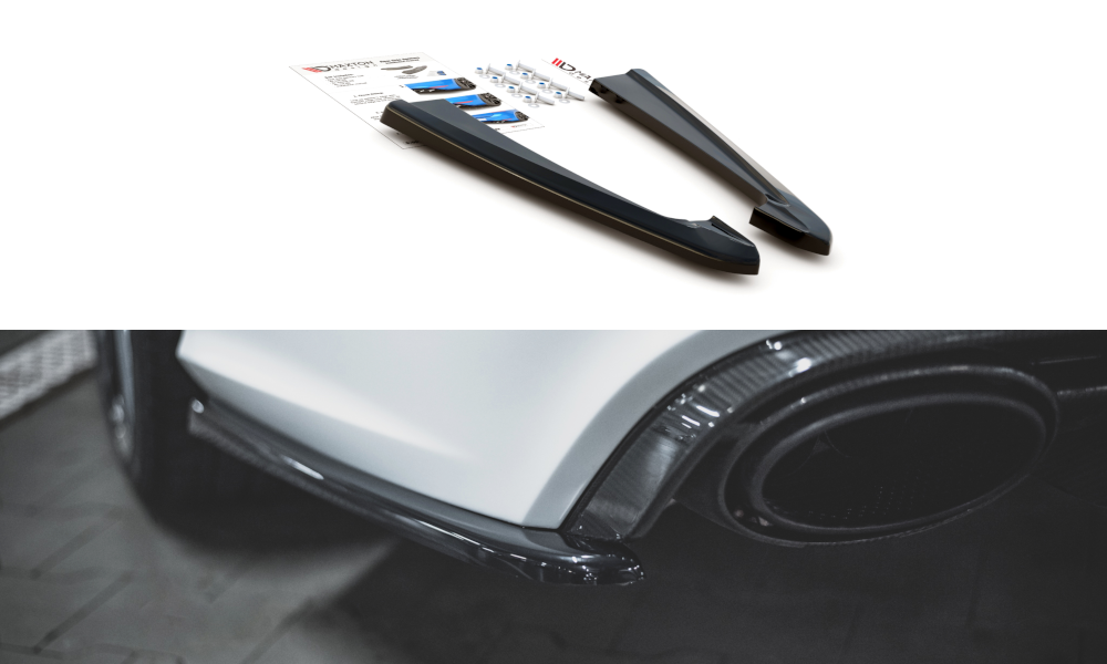 Heck Ansatz Flaps Diffusor V.2 für Audi RS6 C7 Carbon Look