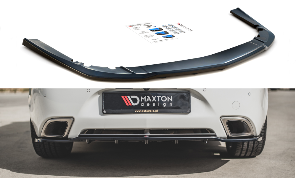 Mittlerer Diffusor Heck Ansatz DTM Look für Opel Insignia Mk. 1 OPC Facelift schwarz matt