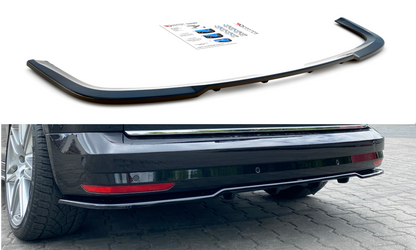 Mittlerer Diffusor Heck Ansatz DTM Look für Volkswagen Caddy Mk. 4 schwarz matt