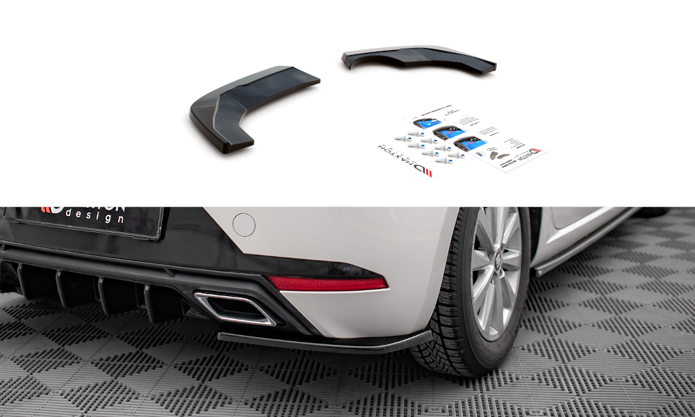 Heck Ansatz Flaps Diffusor für Seat Ibiza FR/ Standard Mk5 Carbon Look