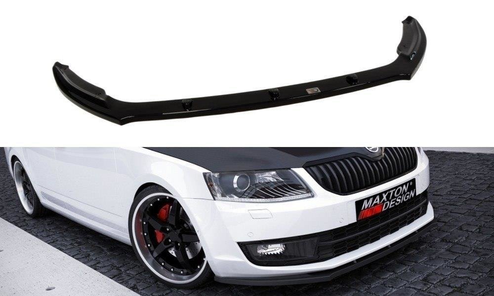 Front Ansatz V.2 für Skoda Octavia Mk3 schwarz Hochglanz