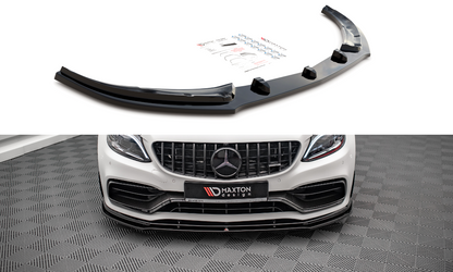 Front Ansatz V.1 für Mercedes-AMG C63 Coupe C205 Facelift schwarz Hochglanz