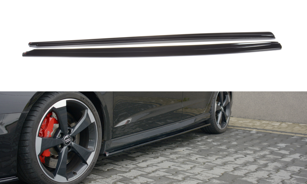 Seitenschweller Ansatz für Audi RS3 8V FL Sportback Carbon Look