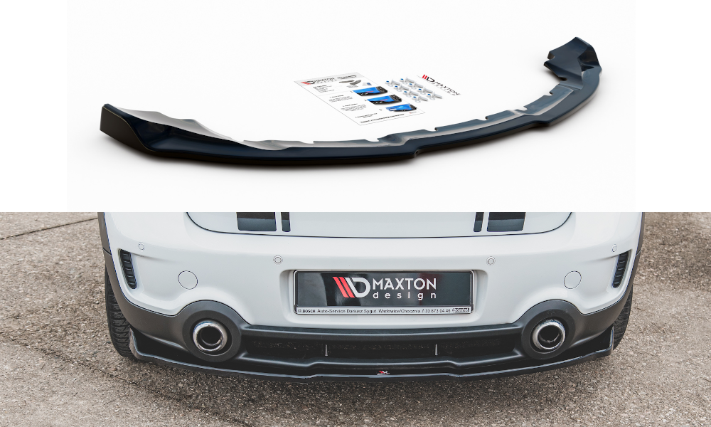 Mittlerer Diffusor Heck Ansatz für Mini Countryman Mk1 JCW schwarz Hochglanz