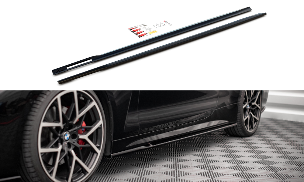 Seitenschweller Ansatz für V.1 für BMW 4er M-Paket G22 schwarz matt
