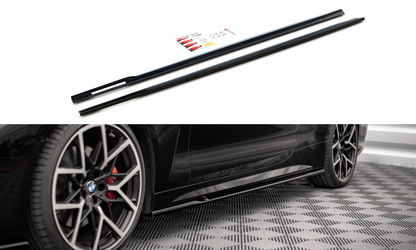 Seitenschweller Ansatz für V.1 für BMW 4er M-Paket G22 schwarz Hochglanz