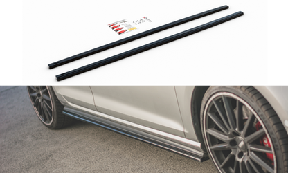 Seitenschweller Ansatz für V.2 für VW Golf 7 GTI (verengen) schwarz matt