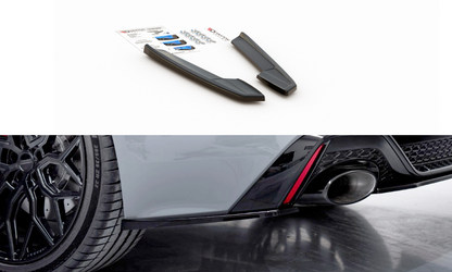 Heck Ansatz Flaps Diffusor V.1 für Audi RS6 C8 / RS7 C8 schwarz Hochglanz
