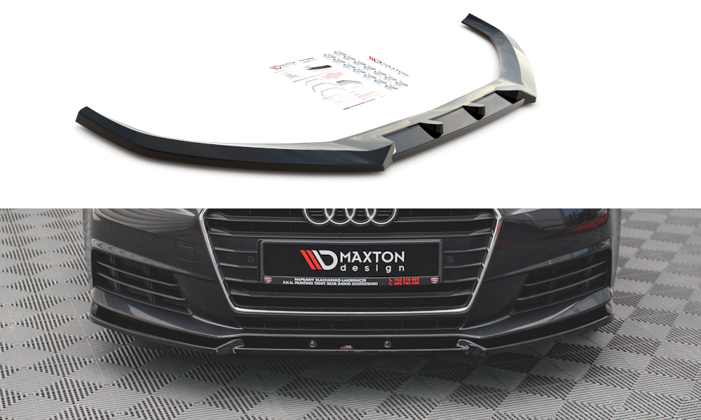 Front Ansatz V.1 für Audi A4 B9 schwarz matt