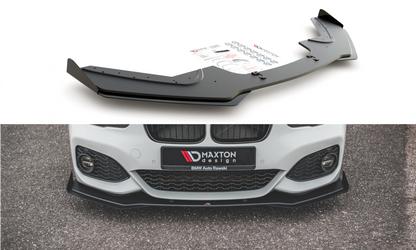 Robuste Racing Front Ansatz V.3 für passend +Flaps für BMW 1er F20 M-Paket Facelift / M140i  schwarz Hochglanz