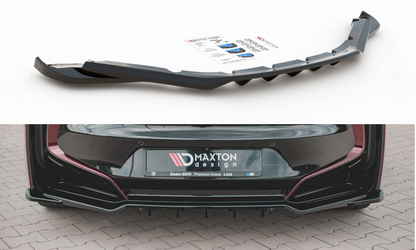 Mittlerer Diffusor Heck Ansatz DTM Look für BMW i8 schwarz Hochglanz