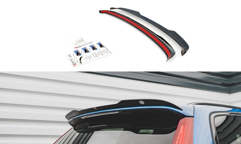 Spoiler CAP für Volvo V60 R-Design Mk2 schwarz Hochglanz