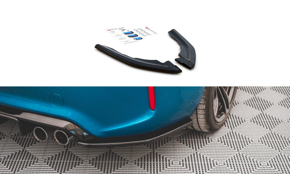 Heck Ansatz Flaps Diffusor V.3 für BMW M2 F87 schwarz matt