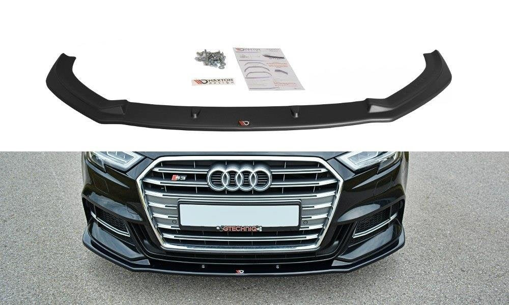 Front Ansatz für  V.1 Audi S3 / A3 S-Line 8V FL Limousine schwarz matt